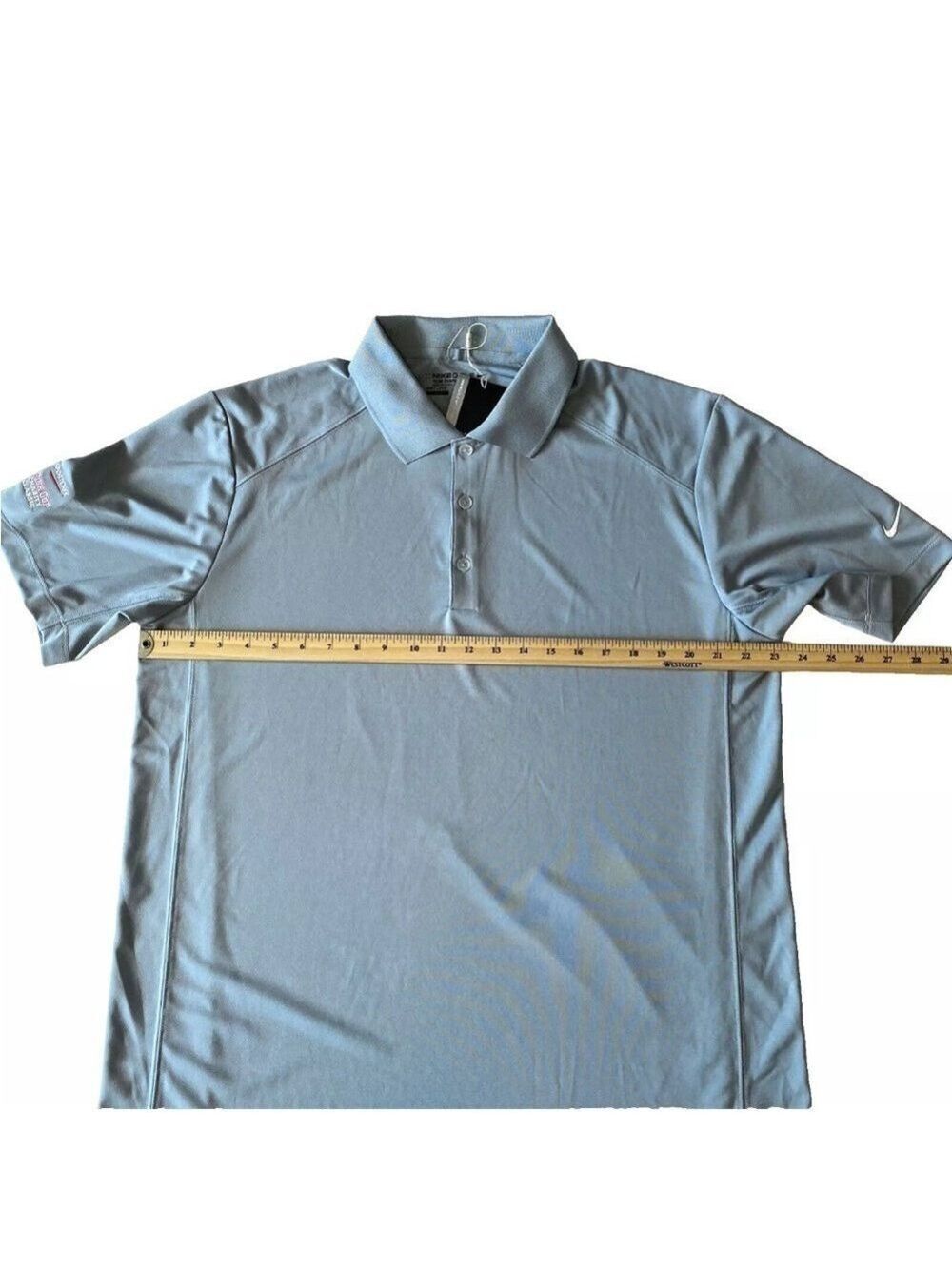 NWT Nike Golf Tour Performance Dri-Fit Polo Gray Standard Fit Size L Logo - Picture 10 of 11